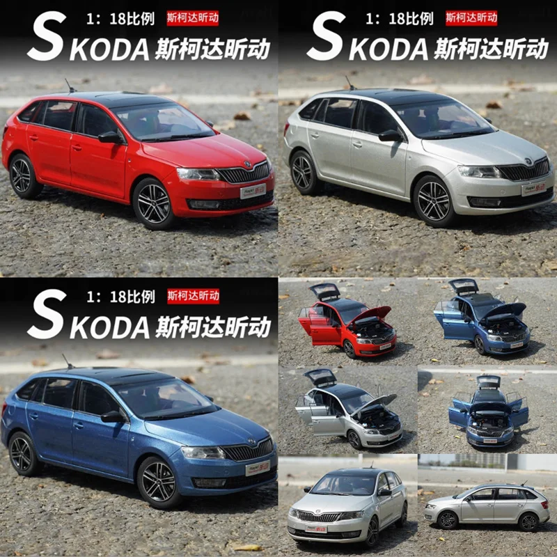 Original Diecast Legierung 1/18 Skala Shanghai VW Skoda Rapid Spaceback Auto Modell Erwachsene Klassische Sammlung Statische Display Junge Spielzeug Image