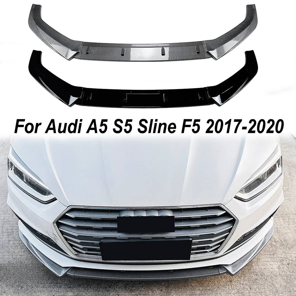 Per Audi A5 S5 Sline F5 2017-2020 Auto Paraurti Anteriore Lip Splitter Diffusore Lip Body Kit Auto Spoiler Paraurti Accessori