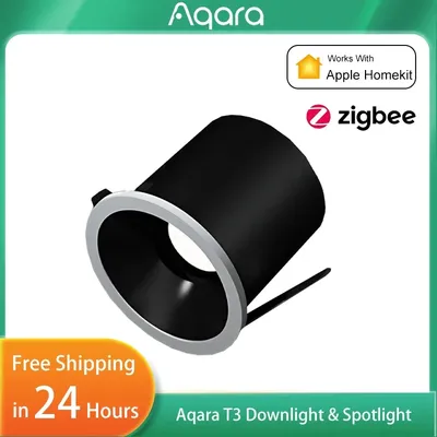 Aqara Smart Spotlight Downlight T3 Zigbee 3.0 Dimmen Runder Lichtstrahlwinkel 15 ° 24 ° 36 ° 80 ° Adaptive Lighting Dimming für Homekit