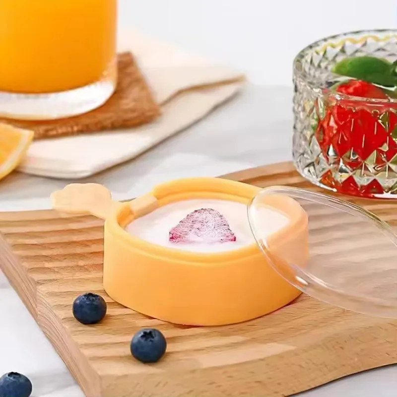 Tragbare Eismaschine DIY Eisform hausgemachte Eis am Stiel Maker mit Löffel und Deckel Küche Dessert Werkzeug für Kinder und Erwachsene Image