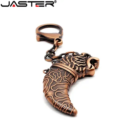 Metall Kupfer Sabber USB-Flash-Laufwerk 128 GB Messer Dekoration Pen Drive 64 GB Kostenloser Schlüsselanhänger Pendrive 32G Kreatives Geschenk Memory Stick Image