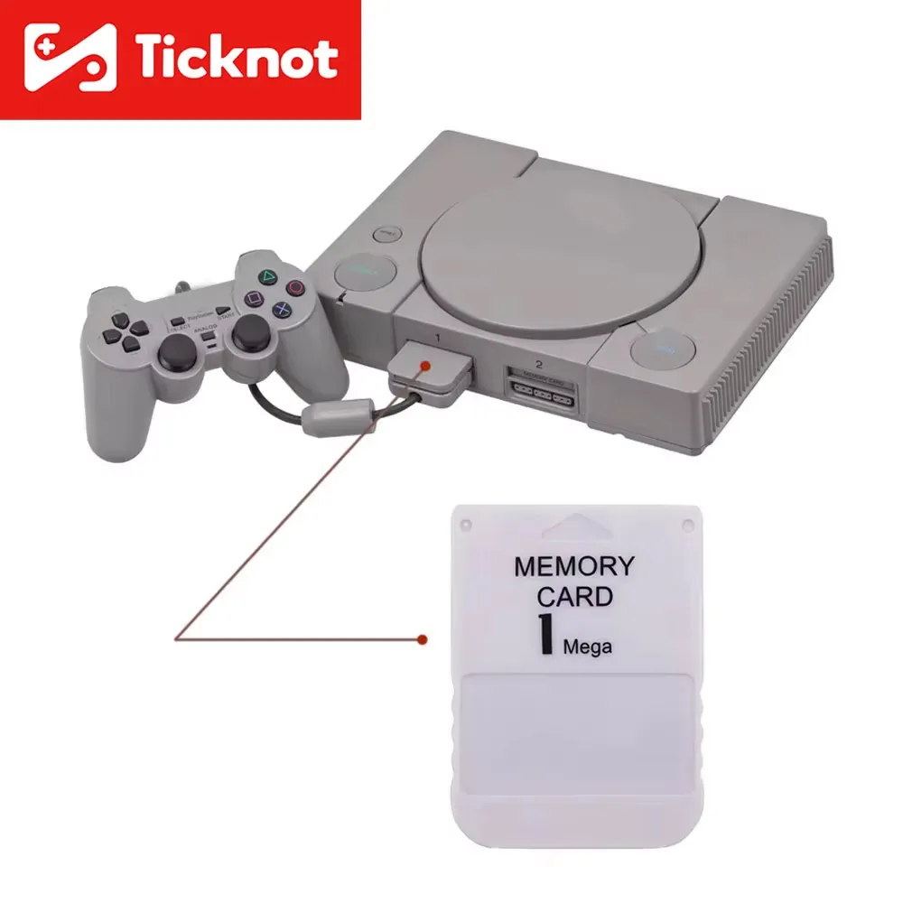 TicKnot 1 MB Speicherkarte 1 Mega Speicherkarte für Playstation1 PS1 Spielekonsole Image