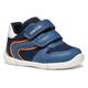 Lauflernschuh GEOX "B ZAPITO BOY", Kinder, Gr. 25, blau (blau, orange), Synthetik, Textil, casual, Schuhe, Freizeitschuh, Babyschuh, Klettschuh mit modischem Farbeinsatz