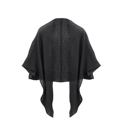 Pareo LASCANA, Damen, schwarz, Polyester, unifarben, Modetücher, Modetuch, Strandtuch, sommerlicher Poncho, Überwurf