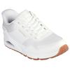 Slip-On Sneaker SKECHERS "UNO-SIMPLIFIED SLIP-IN", Damen, Gr. 41, weiß, Textil, Lederimitat, sportlich, Schuhe Sneaker, Keilsneaker, Slipper mit integrierter Slip-Ins Technologie