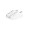 Plateausneaker CALVIN KLEIN JEANS "VULC FLATFORM LOW MG LTH", Damen, Gr. 39, weiß, Leder, sportlich, Schuhe, Schnürschuh, Halbschuh, Freizeitschuh in klassischer Optik