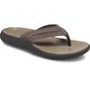 Zehentrenner CROCS "Yukon Vista II Flip", Herren, Gr. 41, braun (espresso), Lederimitat, sportlich, Schuhe, Sandale, Sommerschuh mit Ziernaht