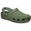 Clog CROCS "Yukon Vista II LiteRide Clog", Herren, Gr. 43, khaki, army grün, Croslite, Lederimitat, sportlich, Schuhe, Sommerschuh, Gartenschuh, Trekking, mit komfortablem Fersenriemen