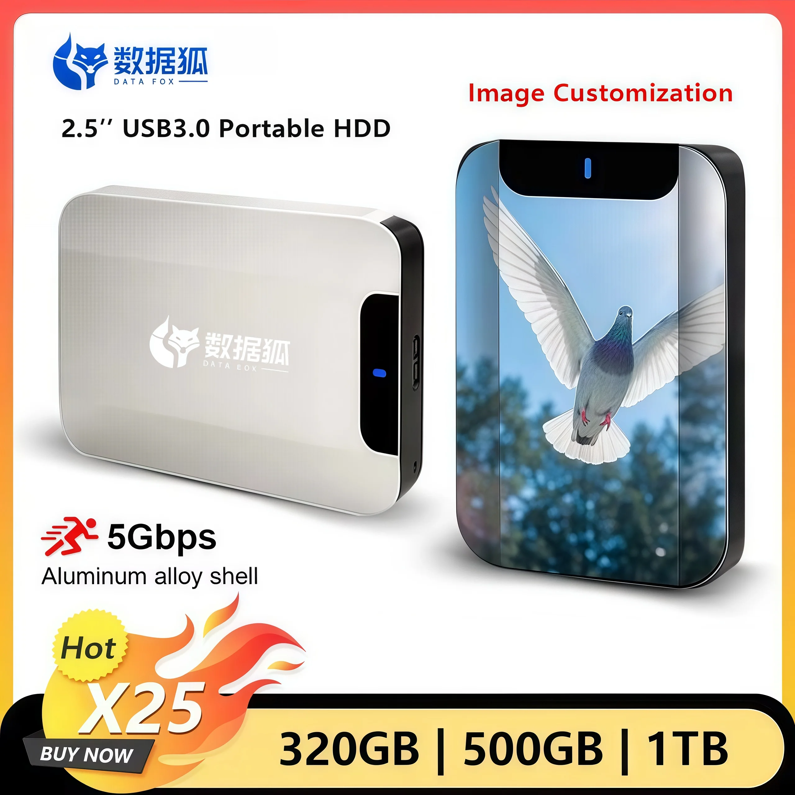 Disque dur externe HDD Portable 320GB 500GB 1TB USB3.0 disco duro externo stockage Compatible pour PC/Mac/ordinateur de bureau/PS4/PS5