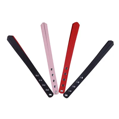 PU Leather Paddle Slapper Whip For Horse Training Enhance Pain Equestrian Training Horse Whip