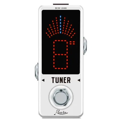 Rowin LT-910 Guitar Tuner Mini Chromatic Tuner Pedal Effect LED Display True Bypass Guitar Accessories for Electric Guitar Bass