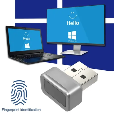 USB Fingerprint Key Reader Module for Windows 7 8 10 11 Hello Biometric Scanner Padlock for Laptops