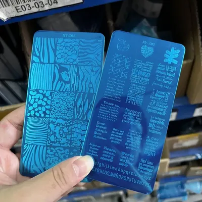 Newspaper Splice Theme Image Transfer Template Letters Story Stamping Plates Polish Printing Stencils Manicure /12*6cm 5.5*5.5cm