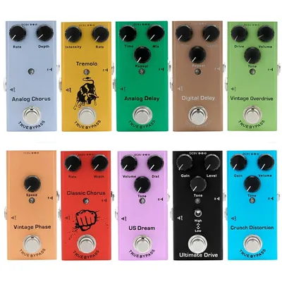 Electric Guitar Effect Pedal Vintage Overdrive/Crunch Distortion/US Dream/Classic Chorus/Digital