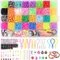 40 Grids 2800PCS+ 32 Color Rubber Band Bracelet Kit Diy Colorful Bracelet Necklaces Making Kit With Storage Box DIY Craft Kit