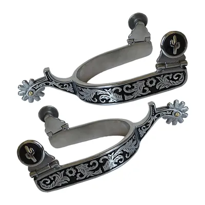 2x Horse Spurs Anti Rust Western Style Spur for Competition Equipments Brown