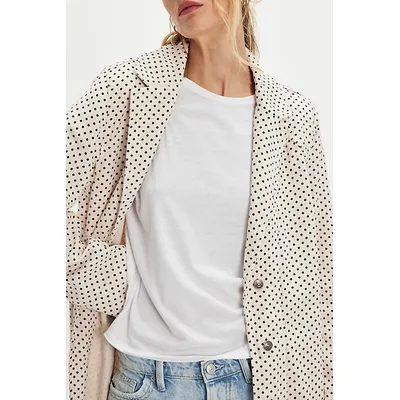 We The Free Monique Denim Duster Jacket at Free People in Tiny Dot, Size: Medium