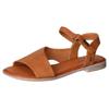 Sandale MUSTANG SHOES, Damen, Gr. 36, braun (cognacfarben), Lederimitat, casual, Schuhe, Sommerschuh, Sandalette, Riemchensandale in asymmetrischer Form