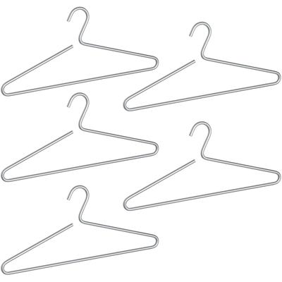 Kleiderbügel WENKO "Modell Lux", silber (silberfarben), B:42cm H:0,8cm T:0,8cm, Aluminium, Kleiderbügel, Garderobenbügel aus Aluminium, minimalistisches Design Image