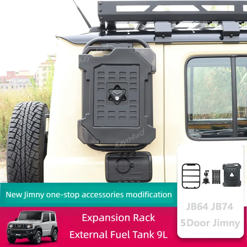 Offroad 4x4 Zubehör Heckfenster-Erweiterungsgestell Ersatz-Wasser-/Kraftstofftank mit Zapfhahn für 2023+ Suzuki 5-Türer Jimny JC74 Image