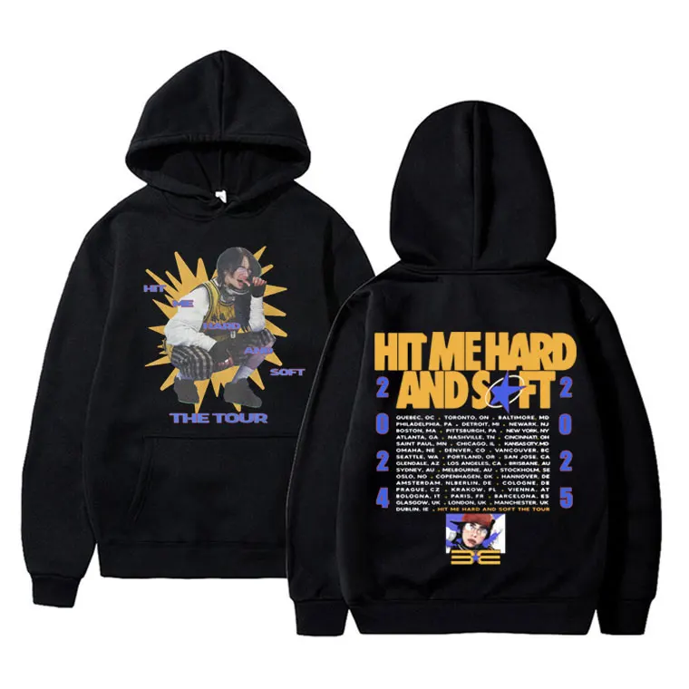 Hit Me Hard and Soft Tour Graphic Hoodie Men's Women Clothing Hoodies Hip Hop Oversized Sweatshirt Fashion Streetwear Fans Gift