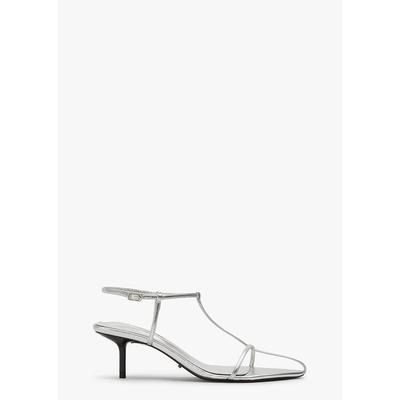 Fast Nappa Metallic Dress Sandal - White - Tony Bianco Heels