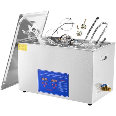 Mophorn - Ultraschallreiniger, 27.2L, Digitaler Timer & Heizung, Edelstahl, 40kHz, für Schmuck,