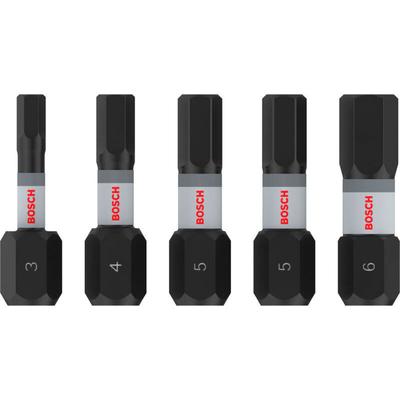 Bosch - pro Hex Impact Bit H3 H4 H5(x2) H6 25 mm 5-tlg. - 2608521U59 Image