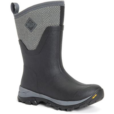 Muck Boots Arctic Ice Mid AGAT Gummi Schwarz/Grau Geometrische Gummistiefel Image