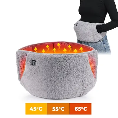 3 Gears Temperature Electric Heating Pad for Menstrual Cramps Plush Warm Palace Belt Lumbar