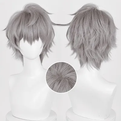 Till Cosplay Anime Alien Stage Cosplay Prop New Wig Silver Grey Hair Men Conmic-Con Christmas