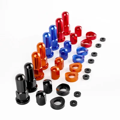 Motocross CNC Valve Cap Dirt Bike Rim Lock Nuts Bolts Spacer For KTM Honda Yamaha YZ250F YZ450F