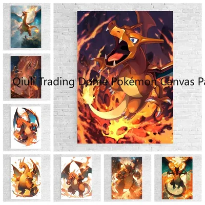 Pokémon Anime Pokemon Charizard Poster High Quality Canvas Painting Wall Art Picture Home Room Wall