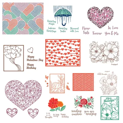 Background Geometric Floral Cutting Dies & Stamps & Stencil Scrapbook Diary Decoration Embossing