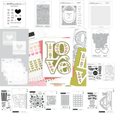 Love Letters 2025 New Cutting Dies Stamps Stencil Scrapbook Embossed Paper Card Album Craft Template