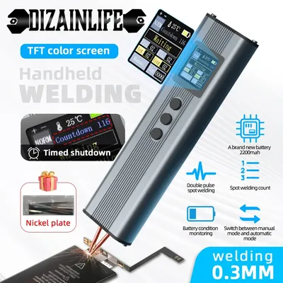 Upgraded 11 Gears Battery Spot Welder Adjustable Mini Portable Handheld Digital Display Spot Welding