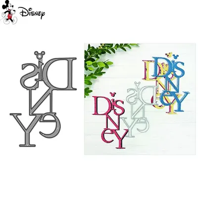 Disney Word Cutting Dies Mickey Metal Diecut For DIY Scrapbook Paper Card Making Decorative Craft