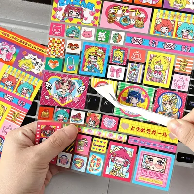 1Pcs Rainbow Dream Series Y2K Decorative Stickers for DIY Scrapbooking Photo Card Decoration Collage