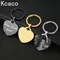 Custom Laser Engrave Photo Text Heart Pendant Key Chain Stainless Steel Personalized Name Date Key Ring Anniversary Daily Gift