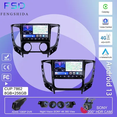 Car Radio Carplay For Mitsubishi Pajero Sport 3 L200 5 Triton 3 2015- 2019 GPS Navigation Android