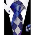 set da uomo con cravatta e fazzoletto da taschino in seta a quadri viola – elegante e raffinato, perfetto per matrimoni, occasioni aziendali e formali