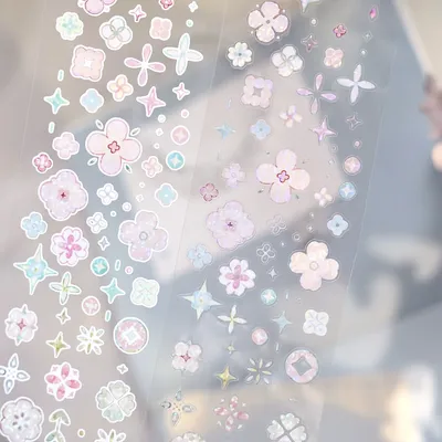 Freckles Tea Vol.04 Vintage Flower Curtain Washi PET Tape for Planner Card Making DIY Scrapbooking