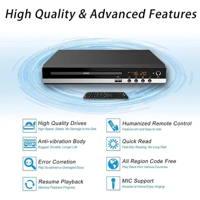 DVD Player High-defination 1080P Home DVD Player Box For TV DVD229 HD DVD Player DVD CD-Discs Player