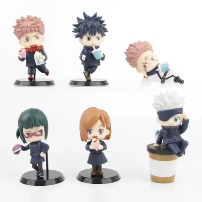 6pcs/set Anime Jujutsu Kaisen Figure Model Toys 9cm
