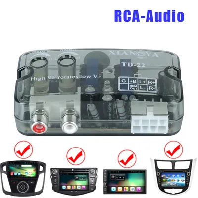 Auto Car Audio Converter RCA Stereo 12V Speaker Level Converter Adapter Universal RCA Line