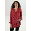 Longbluse ANISTON SELECTED, Damen, Gr. 50, rot (dunkelrot, rot, fuchsia), Web, Obermaterial: 100% Viskose, bedruckt, gemustert, modisch, lässig geschnitten Po-bedeckend, V-Ausschnitt, Langarm lange Manschette, Blusen, mit asymmetrischem Saum und...