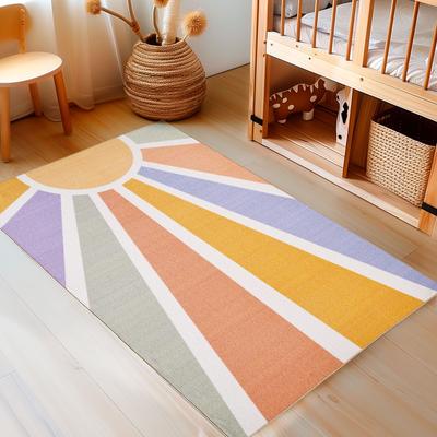 Kinderteppich AYYILDIZ TEPPICHE "PLAY 2020", bunt (multi), B:160cm H:8mm L:230cm, Polyamid, Teppiche, rutschhemmend, farbenfroh Motiv Sonne, Kurzflor Image