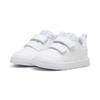 Sneaker PUMA "COURTFLEX V3 V INF", Gr. 25, weiß (puma weiß, puma weiß, silber mist), Synthetik, unifarben, sportlich, Schuhe, für Kinder