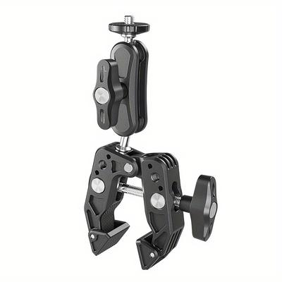 TEMU Compatible With 360 X4/x3/one X2/x/rs/r/go3 Dji Motorcycle Bicycle Bracket, Camera Fill Light Metal Universal Clamp Image