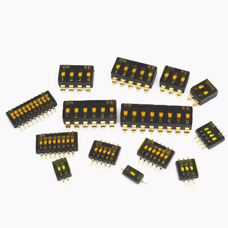 5 stücke SMD SMT Schiebe Typ Schalter 1P 2P 3P 4P 5P 6P 8P 10P 1,27mm Position Weg DIP Schwarz Pitch Kippschalter Schwarz Snap Schalter Image